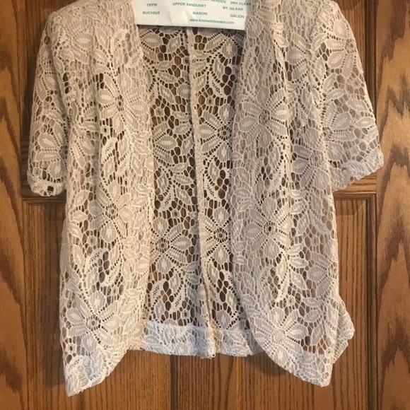 Elegant Beige Lace Dress with Jacket - Picture 6 of 9